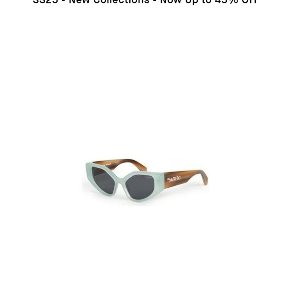 Retro Cat-Eye Sunglasses in Mint and Brown